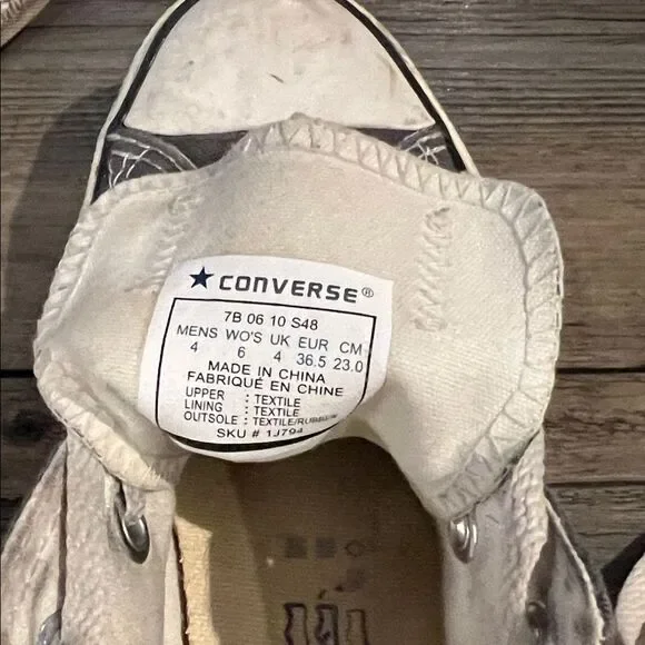Converse Charcoal and White Low-Top Sneakers - Picture 3 of 8